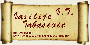 Vasilije Tabašević vizit kartica